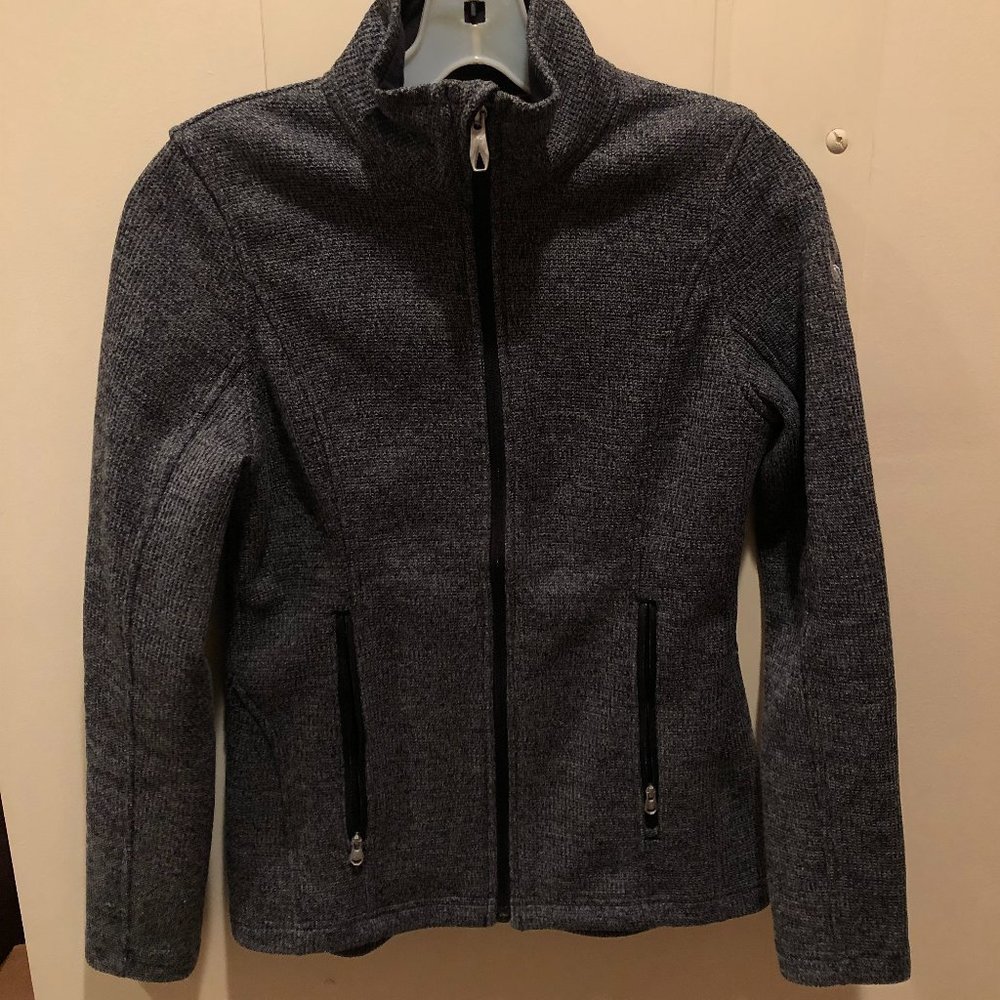 Spyder Core Full Zip jacket, women size small in charcoal grey